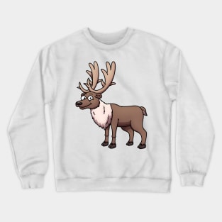 Cute Arctic Reindeer Or Elk Crewneck Sweatshirt